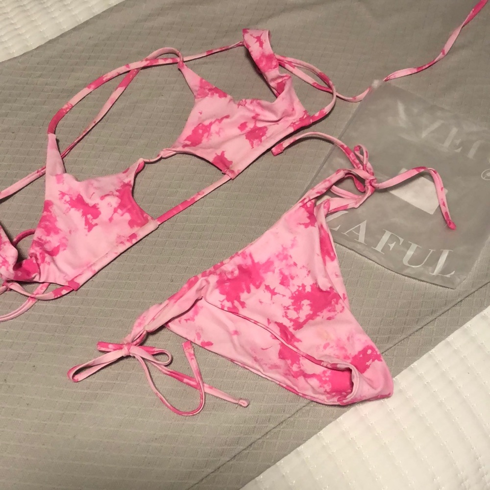 ZAFUL SIZE 6 - Hot Pink Tie Dye Bikini - Brand New